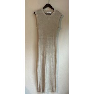 Anthropologie Callahan Linen Villette Maxi Dress XS P NWT Oatmeal Resort Beach